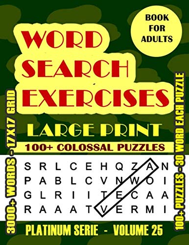 Word Search Excercises: More Games, For Adults, Large Letter High Definition Select Words (Platinum Serie) by Playgames Developing