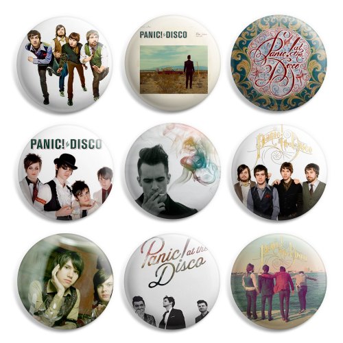 Panic At The Disco Pinback Buttons Pin Badges 1 Inch (25mm) - Pack of 9