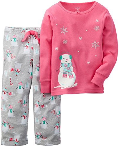 Carter's Little Girls' 2-Piece Shirt & Bottoms PJ Set
