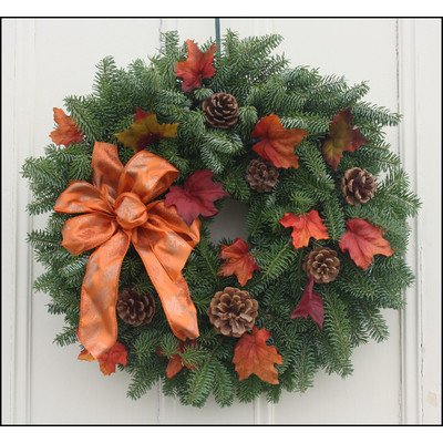 Algopix Similar Product 17 - Worcester Wreath 22Inch Fall Foliage