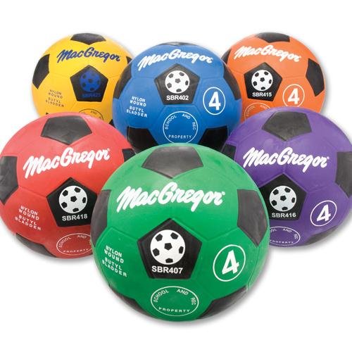 MacGregor Rubber Soccer Ball, Red, Size 4