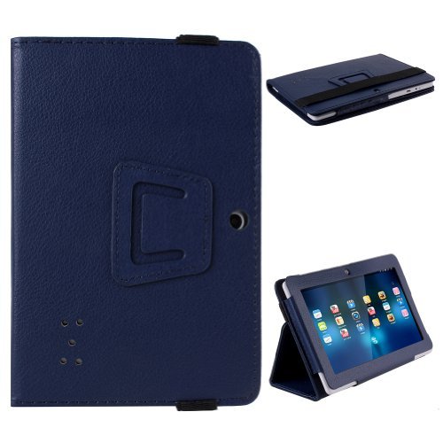 Eforcase Slim Fit Folio Stand PU Leather Case Cover for Q88 7 Inch Android Tablet(Not for Universal 7 inch) - More Color Options (Dark Blue)