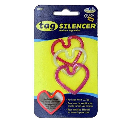Tag Silencer Large Heart Dog Tag Accessory 3 Pack