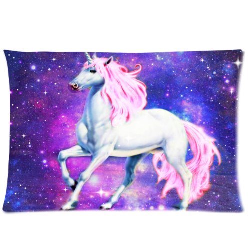 Nebula Galaxy Space Unicorn Pillowcase - Pillowcase with Zipper, Pillow Protector, Best Pillow Cover - Standard Size 20x30 inches, One-sided Print