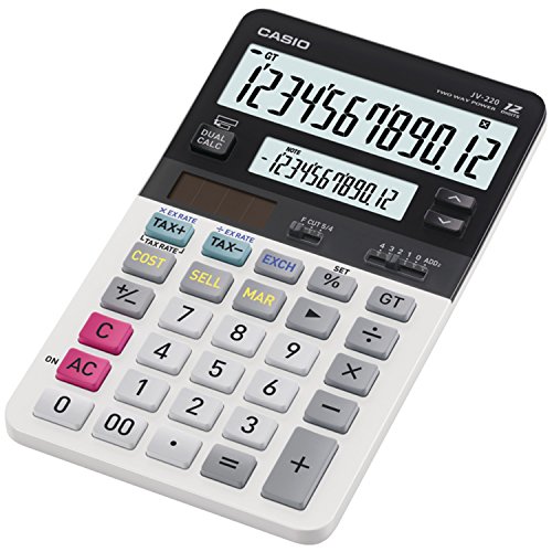 Casio JV-220 Standard Function Calculator with Dual Display