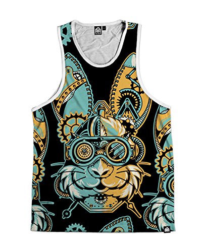 INTO THE AM Gearhead Men's All Over Print Tank Top (Medium)