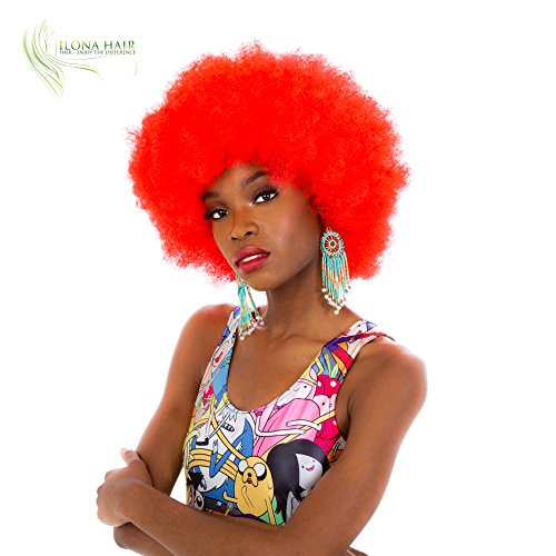 Algopix Similar Product 17 - RED Clown Wig Afro for Women and Men