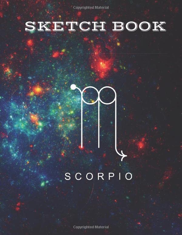 Sketch Book Scorpio: Large Book for Sketching, Drawing, Painting, Writing, Doodling, Brainstorming, 120 Pages, 8.5 x 11 size by Nicoli Gravellese