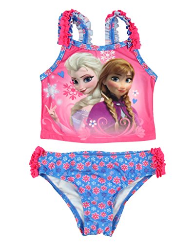 Disney Frozen Little Girls Elsa & Anna Tankini Swimsuit