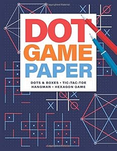 Dot Game Paper • Dots & Boxes • Tic-Tac-Toe • Hangman • Hexagon Game: Scorecard and Game Rules Included. by Hillsberry Games