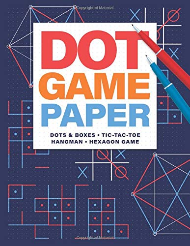 Dot Game Paper • Dots & Boxes • Tic-Tac-Toe • Hangman • Hexagon Game: Scorecard and Game Rules Included. by Hillsberry Games