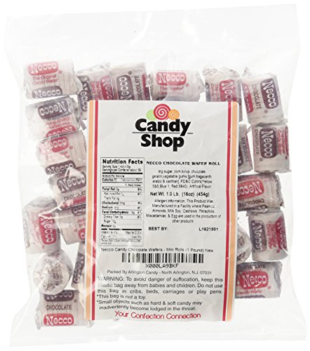 Necco Candy Chocolate Wafers - Mini Rolls (1 Pound)