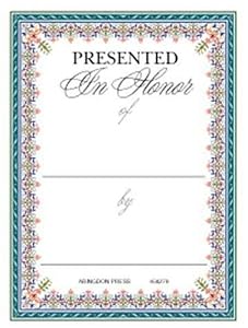 In Honor of Bookplates (package of 15) by Abingdon Press