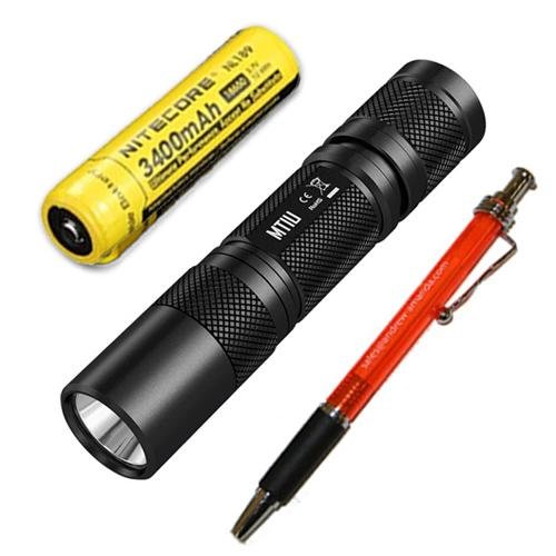 Combo: Nitecore MT1U UV LED Flashlight 365nm w/NL189 Battery +FREE Andrew & Amanda Pen