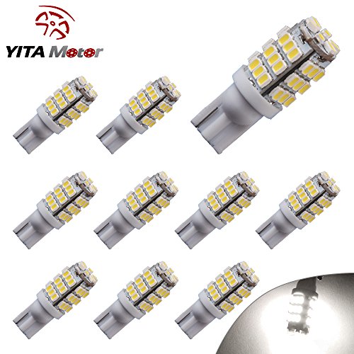 YITAMOTOR 10 X T10 42-SMD Car Backup Reverse White LED Light Bulb 921 912 906 168 192