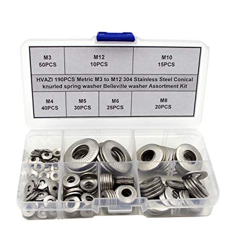Algopix Similar Product 12 - HVAZI 190PCS Metric M3 to M12 304