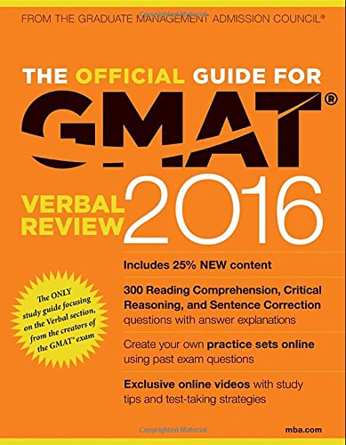 The Official Guide for GMAT Verbal Review 2016 with Online Question Bank and Exclusive Video by GMAC (Graduate Management Admission Council)