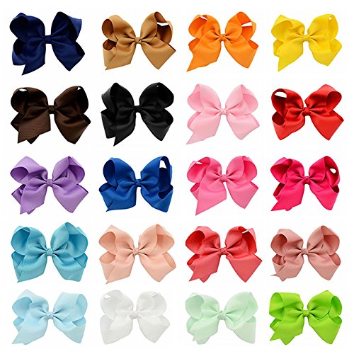 Algopix Similar Product 8 - Zapire 20pcs 6 Grosgrain Girl Hair