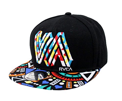 Doture Mens Fashion VA Muliticor Print 6 Panel Street Dancing Hat Baseball Cap