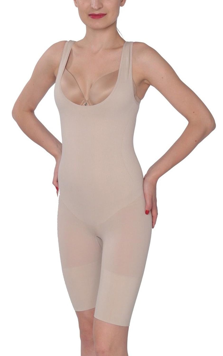

Women's Wear Your Own Bra Seamless Brief Bodysuit Shapewear Romper Long Leg