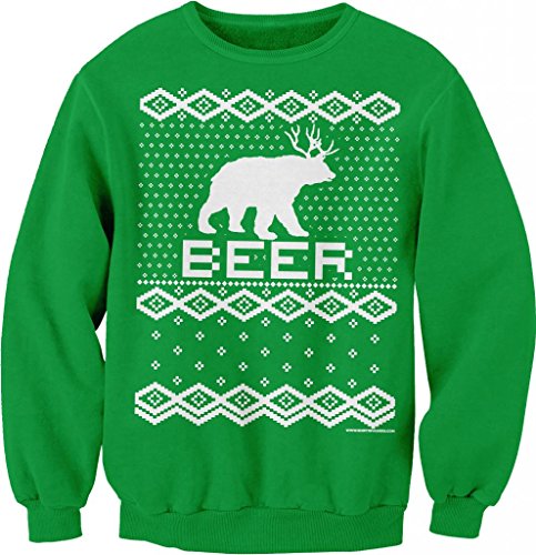 Bear + Deer = BEER Ugly Christmas Sweater - SWEAT SHIRT