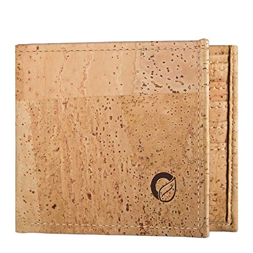 Vegan Wallet Men, Slim Bifold, Cork Wallet from Portugal, Gift for Vegetarian