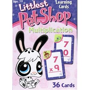 Littlest Pet Shop Learning Flash Cards - Multiplication for Ages 7-9