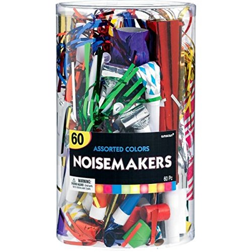 Amscan Big Party Pack Assorted Noisemakers (60 Piece), One Size, Multicolor