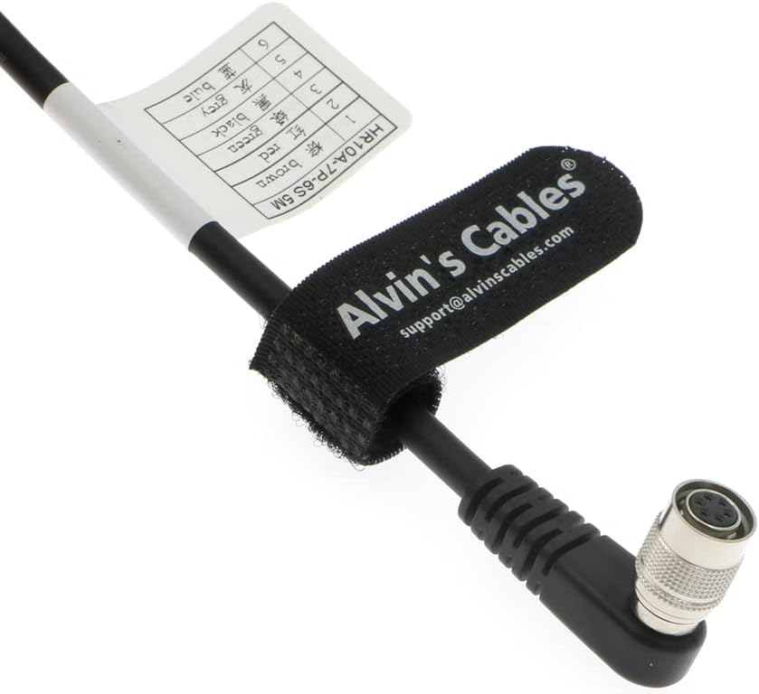 Basler Hirose 6-Pin Right Angle Power IO Cable - HRS HR10A-7P-6S, Custom Lengths