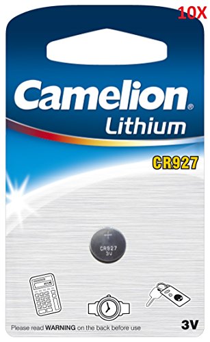 Eunicell CR927 Lithium Blister Pack 3V 3 Volt Coin Cell Batteries (10 pcs)