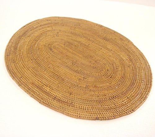MANJA バリ雑貨 アタ ランチョンマット オーバル 縦38cm 横29cm BAS-0017