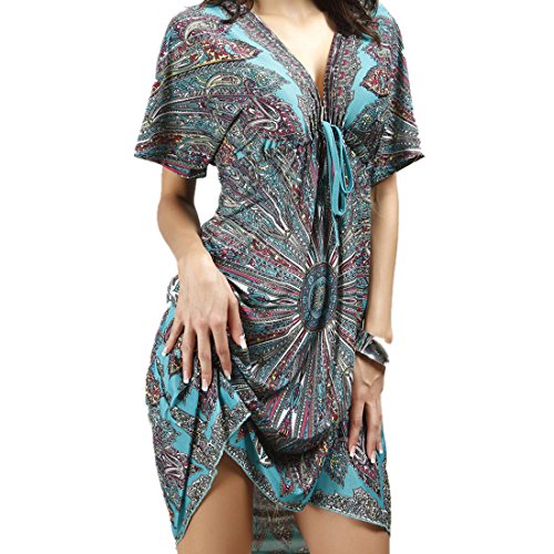 NEOSAN Womens Beach Cover Up Oversized Printed Swim Bikini Pool Wear