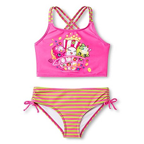 Shopkins Girls' Two Piece Tankini Swimsuit (4-6X)