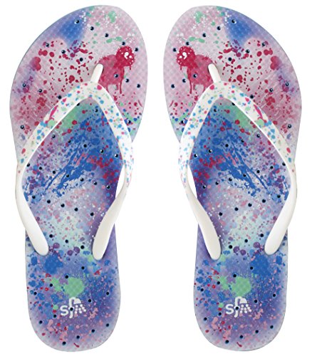Showaflops Women's Antimicrobial Shower & Water Sandals - Airbrush Splatter