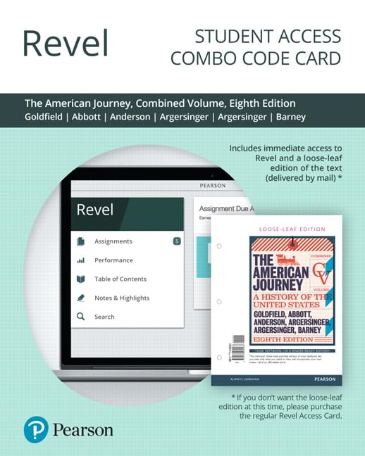 American Journey, The: A History of the United States, Combined Volume -- Revel + Print Combo Access Code by David Goldfield