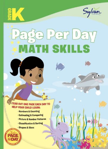 Kindergarten Page Per Day: Math Skills by Sylvan Learning