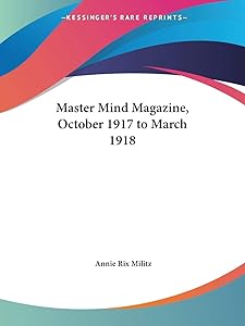 Master Mind Magazine, October 1917 to March 1918