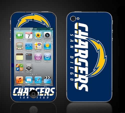 

Apple iPod Touch 4th Gen Skin Kit - Chargers Ipod Cover. Charger Nation. San Diego