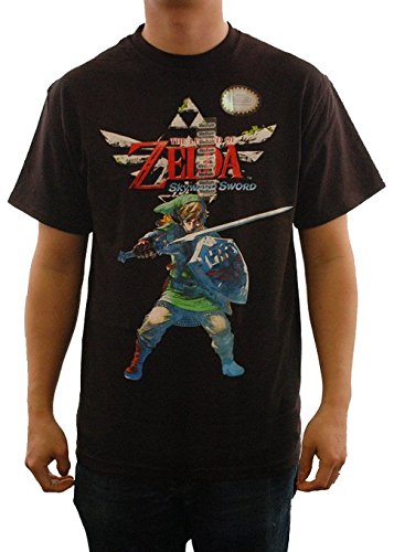 Legend of Zelda Skyward Sword Link & Triforce Mens T-Shirt (L)