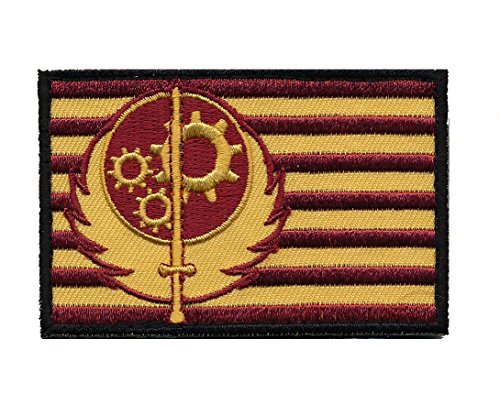 Patch Squad Men's Maroon Fallout Style Brotherhood of Steel BOS Flag Patch