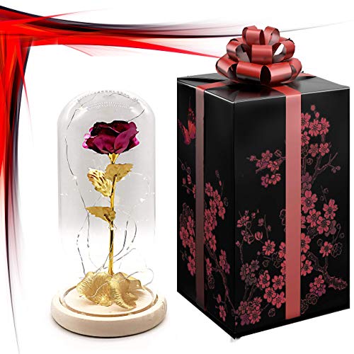 Algopix Similar Product 8 - Gold Dipped Red Artificial Rose