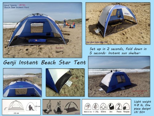 Genji Sports Instant Beach Star Tent, Blue - Image 7
