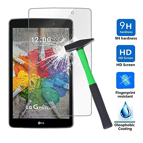 LG G PAD X 8.0 / G Pad III 8.0 Screen protector,Infiland Premium HD clear Tempered Glass Screen Protector for G Pad X 8.0 V521 / G Pad III 8.0 V525 8-Inch Tablet