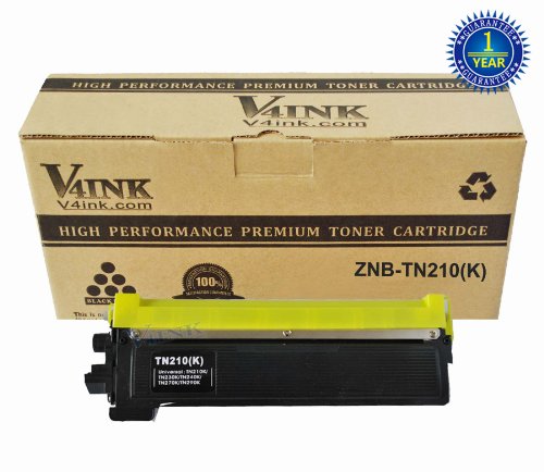 V4INK ®1 Pack New Compatible Brother TN210BK TN-210BK Toner cartridge for HL-3040 HL-3045 HL-3070 HL-3075 MFC-9010 MFC-9120 MFC-9125 MFC-9320 MFC-9325 series