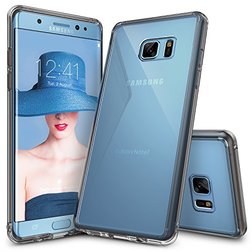 Galaxy Note 7 Case, Ringke [FUSION] Crystal Clear PC Back TPU Bumper [Drop Protection/Shock Absorption Technology] Raised Bezels Protective Cover For Samsung Galaxy Note 7 2016 - Smoke Black