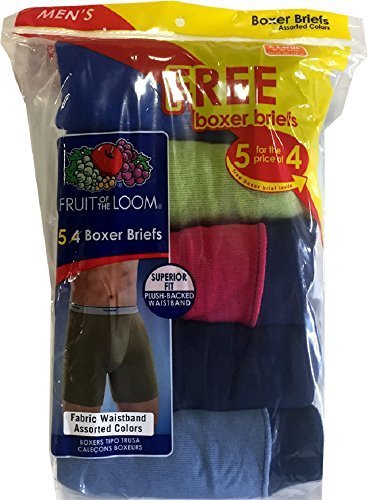 Fruit of the Loom Men's 5 (4 +1 FREE) Pack Classics Boxer Brief