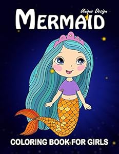 Mermaid Coloring Book For Girls: Cute Mermaid and Dolphin to Color (Activity Book)