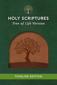 TLV Thinline Bible, Holy Scriptures, Walnut/Brown, Tree Design Duravella by Messianic Jewish Family Bible Society