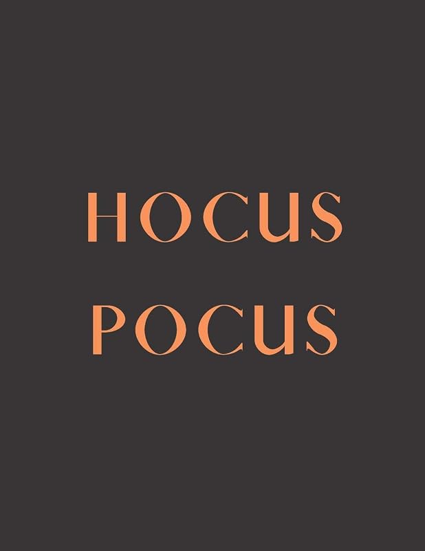 Hocus Pocus: A Decorative Book │ Perfect for Stacking on Coffee Tables & Bookshelves │ Customized Interior Design & Home Decor (Halloween Book Series) by Decora Book Co.