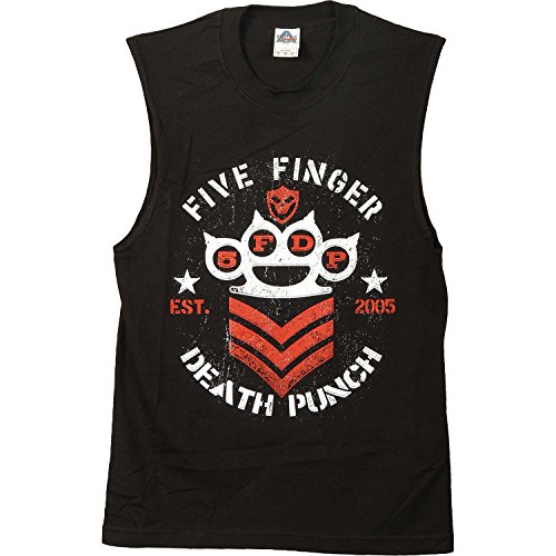 Five Finger Death Punch Men's Chevron Military Mens Tank Black